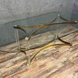 Alessandro Albrizzi: oval table in glass, plexiglass and brass