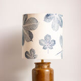 Sandstone mustard pot lamp, Maronnier leaves pattern
