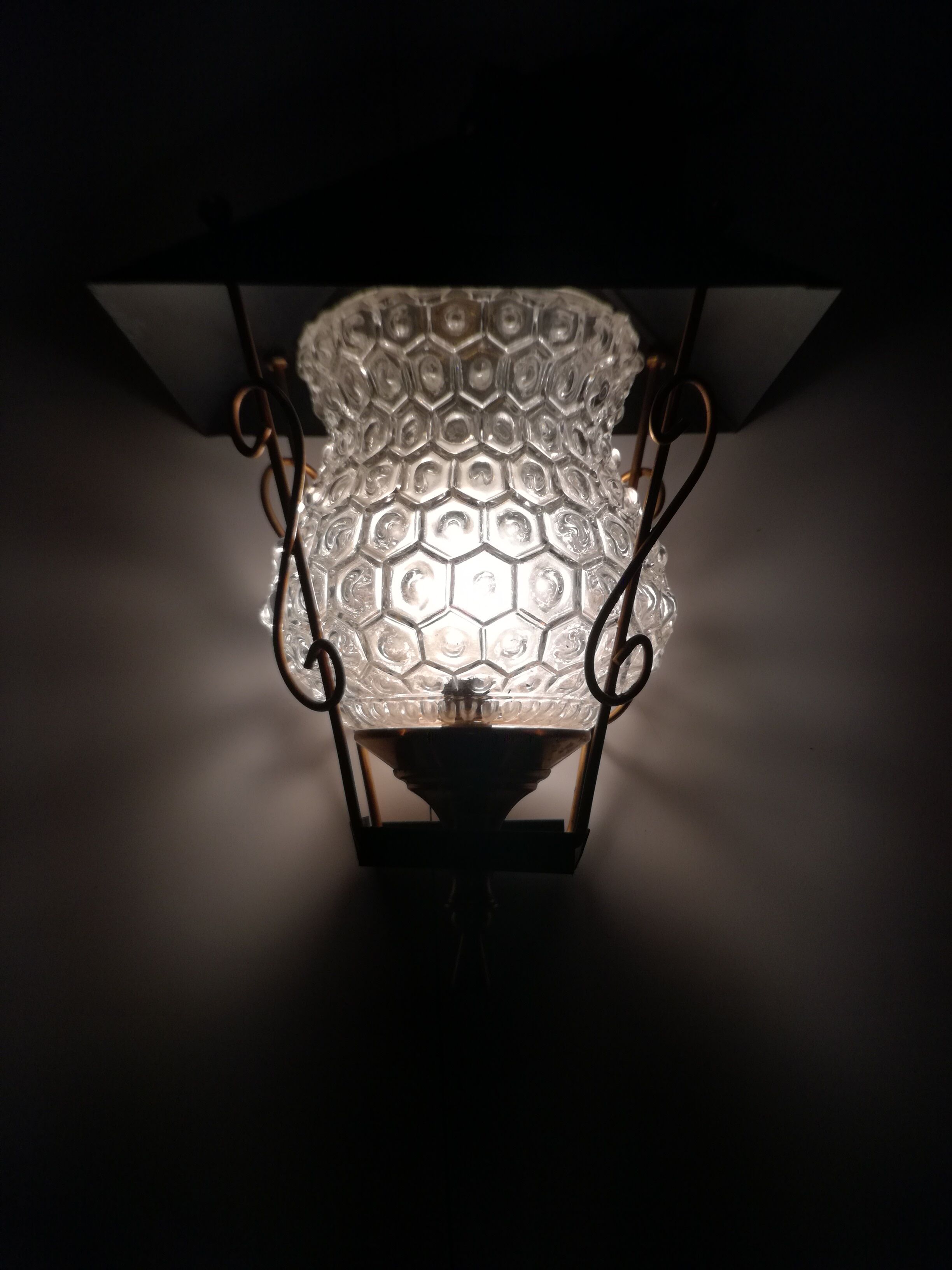 Golden metal lantern 1950