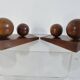 Pair of art deco walnut bookends, 1930s-40s