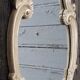 Silver wooden mirror 55 x33 cm