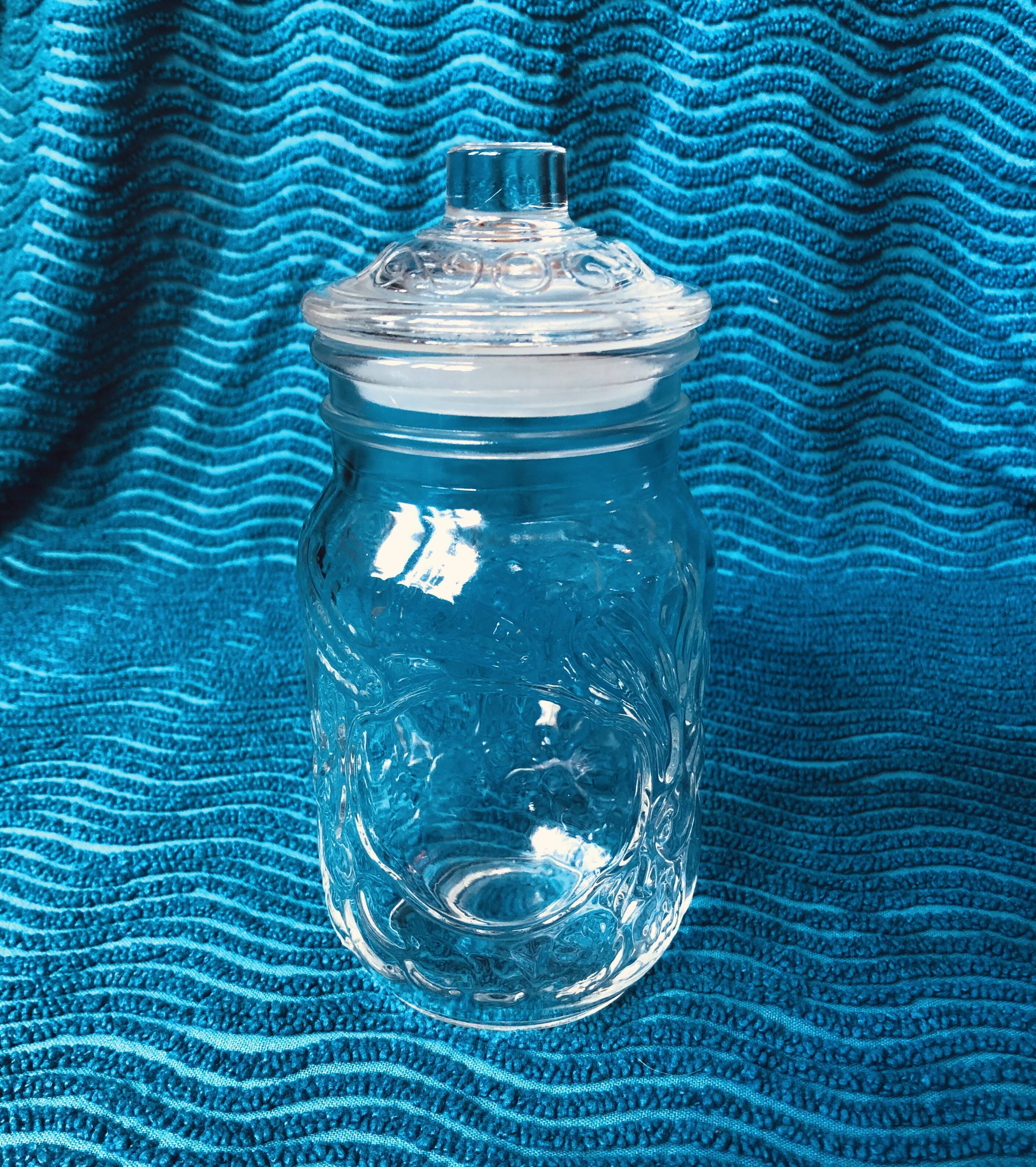 Set of three glass jars