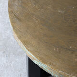 Table basse en laiton gravé par Christian Krekels, Belgique, 1990