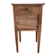 Table de chevet en bois brut rénovée