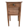 Table de chevet en bois brut rénovée