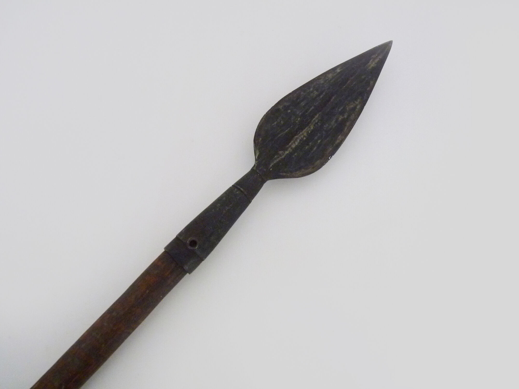 African tribal art. Spear tip. African spear. Gabon. 70s