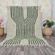 Handmade Berber rug, green and white, size 150 x 250 cm