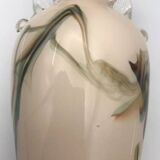 Vase type amphora in blown glass and artistic inclusion 20.5 cm