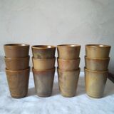 12 sandstone cups