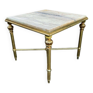 Table d'appoint en onyx - laiton