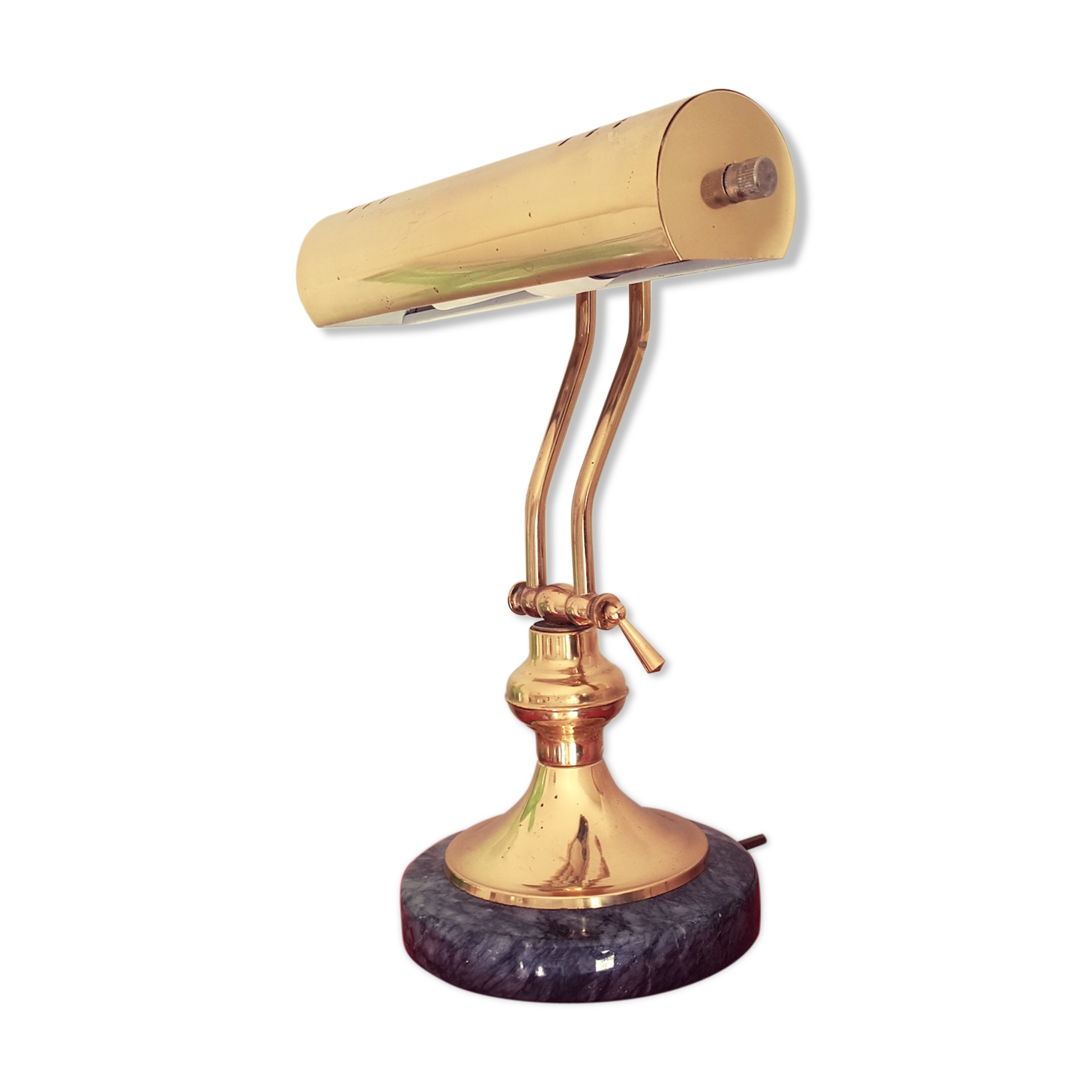 Notary lamp or banker's lamp marble base