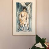 Unique monotype by Romain SUZZONI (1950).