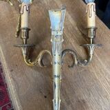 Pair of Louis XVI style bronze wall sconces – 2 arms
