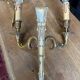 Pair of Louis XVI style bronze wall sconces – 2 arms