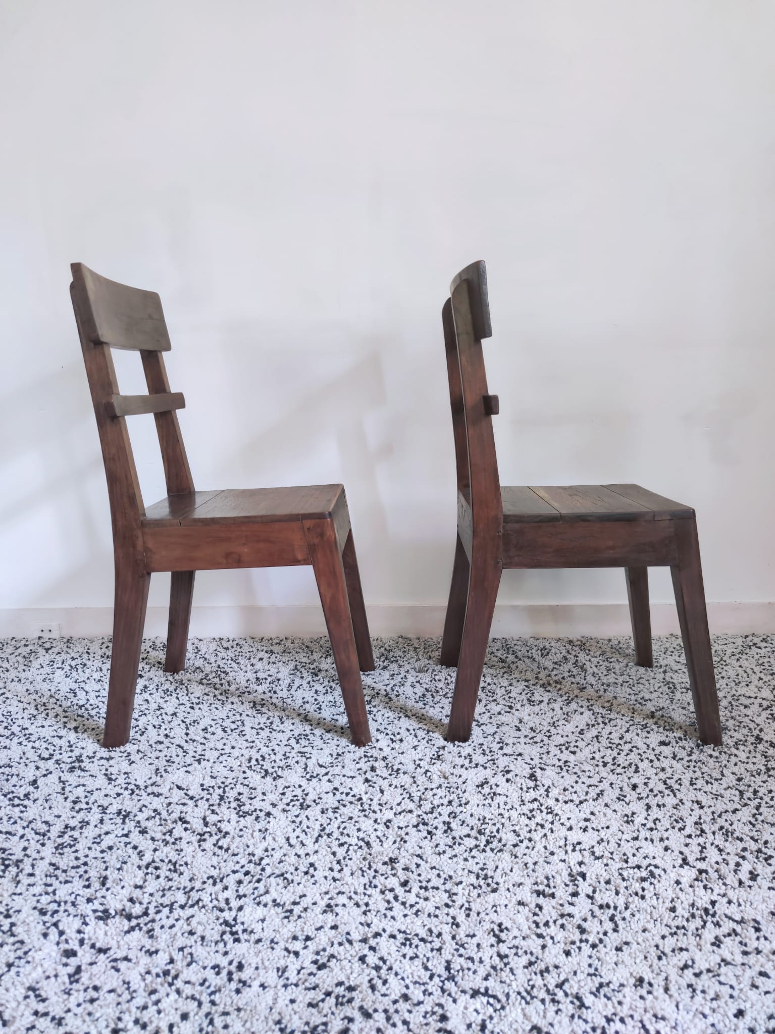 Pair of wooden chairs