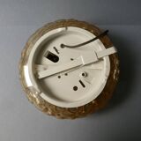 Amber glass ceiling light from the 70s