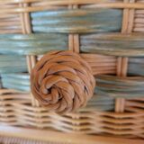 Commode osier/rotin/bois