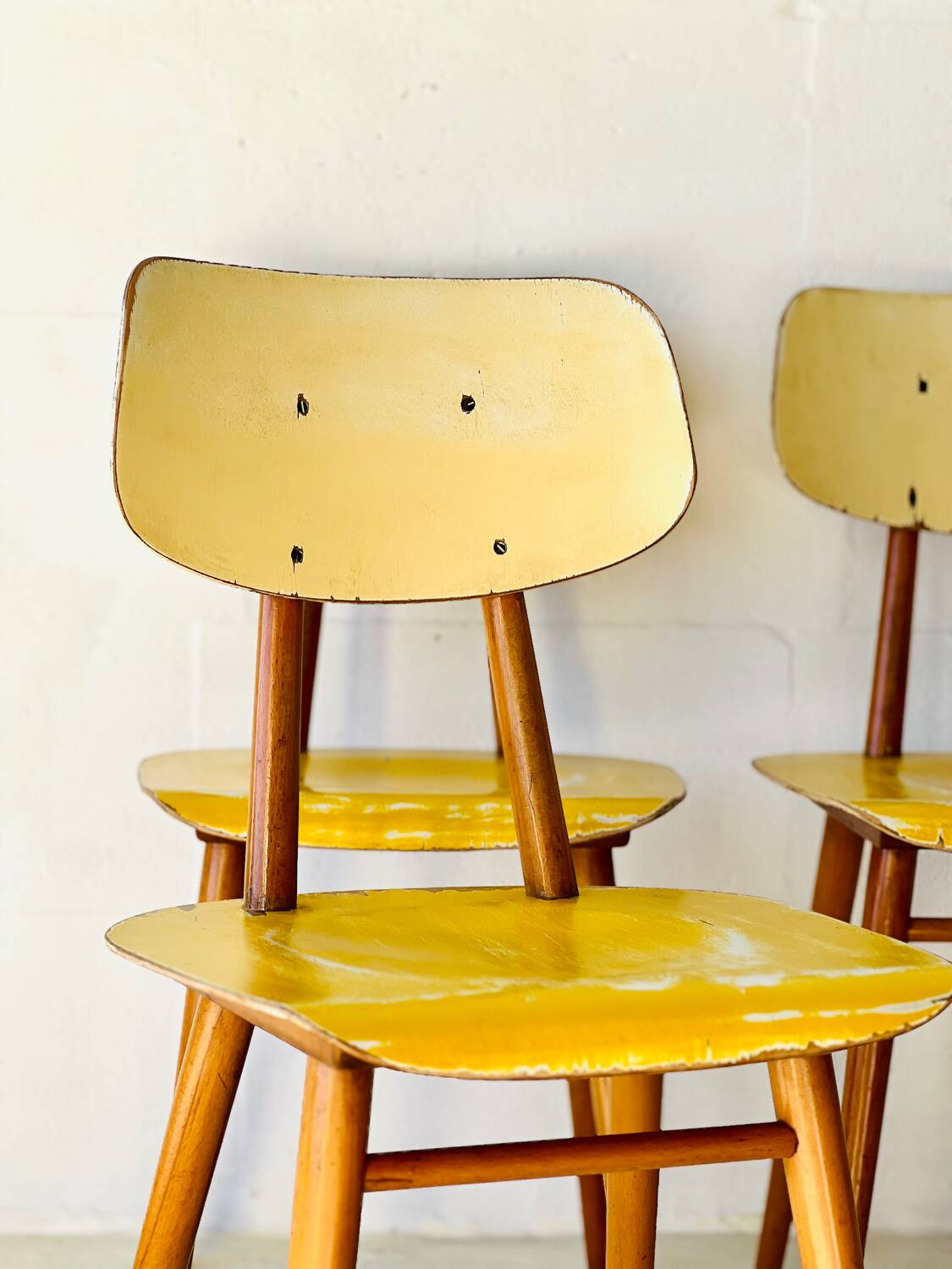 Chaises de bistrot par Ton, années 1950