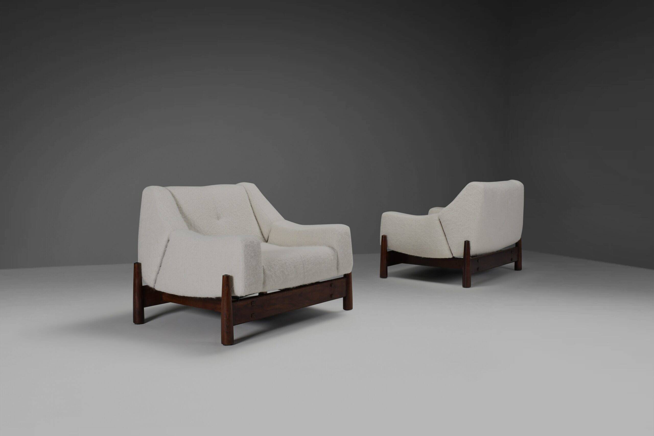Pair of rosewood lounge chairs by Móveis Cimo, Brazil 1950s