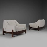 Pair of rosewood lounge chairs by Móveis Cimo, Brazil 1950s