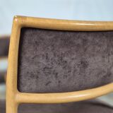 4x Niels Møller model 80 vintage oak dining chair Danish