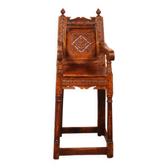 High Chair for Children, Oak from the 17th Century