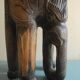 elephant stool plant holder vintage African art 50s