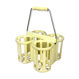Yellow vintage bottle holder