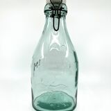 Large "Mercur" glass bottle with ceramic stopper • 2L • 1930
