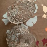 19th century molded crystal drageoir