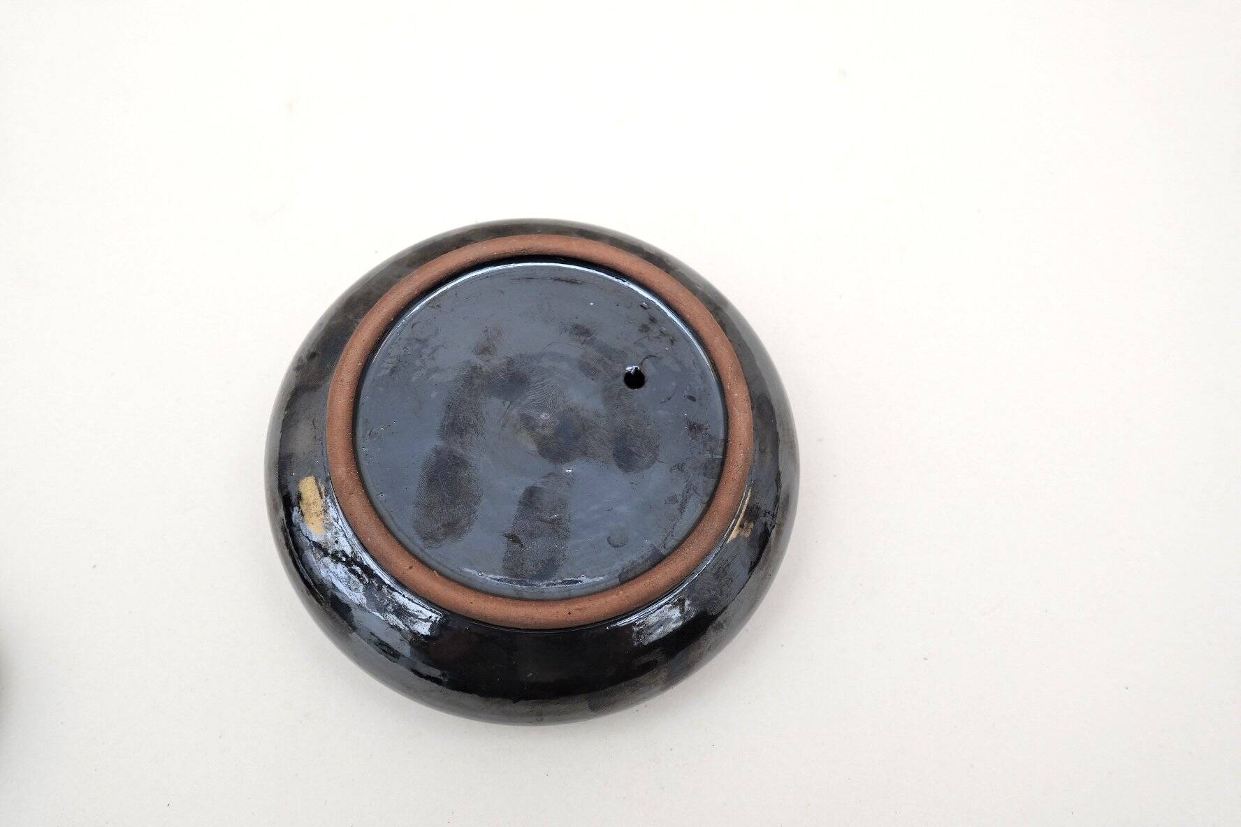 Glazed ceramic ashtray
