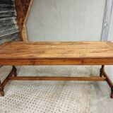 Antique French table farm dining table 19th century 73 x 201 cm