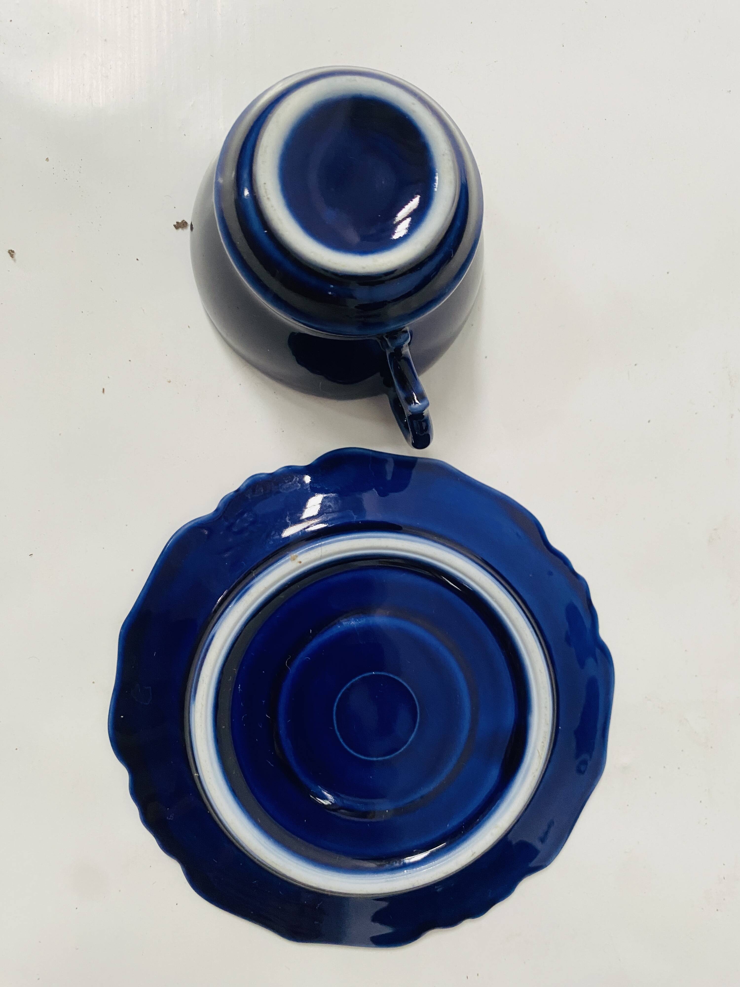 Art Deco tea and coffee service in polychrome earthenware, 20th century