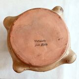 Large handmade Vallauris France ceramic ashtray candle holder