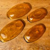 Set of amber brown Vereco bowl
