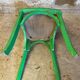 Chaise Bistrot Ancienne Style BAUMANN Bois Tourné Vert Vintage
