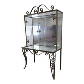 Vintage glass display case / shelf / rack