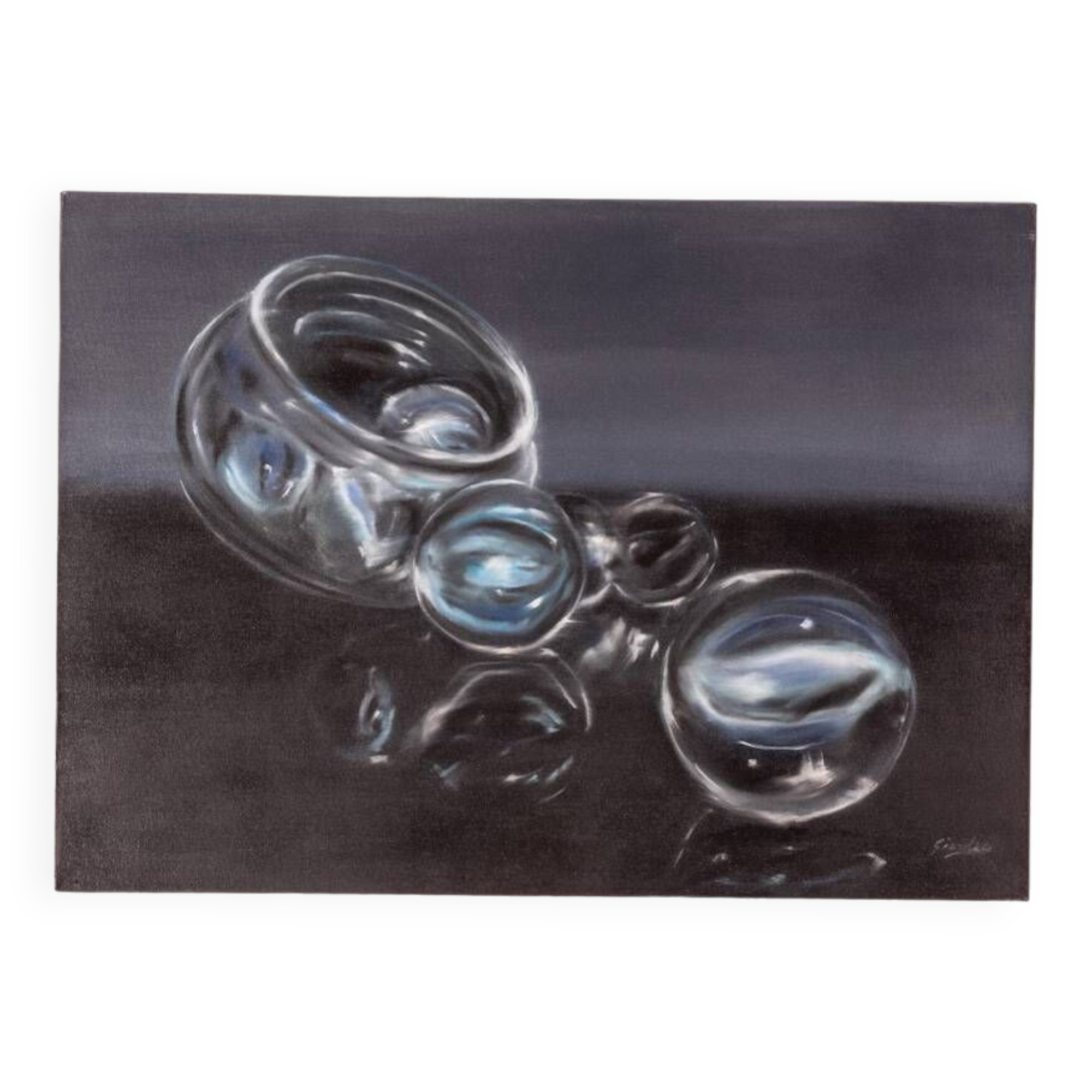 Oil painting on canvas title “pandora” marble series year 2022