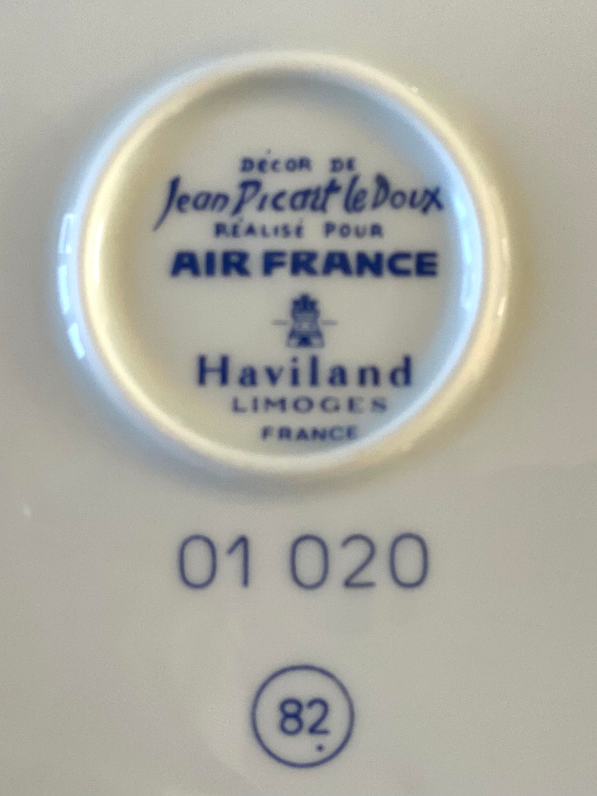 6 Bernardaud plates for Air France
