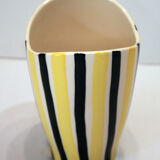 Vase en céramique jaune et noir