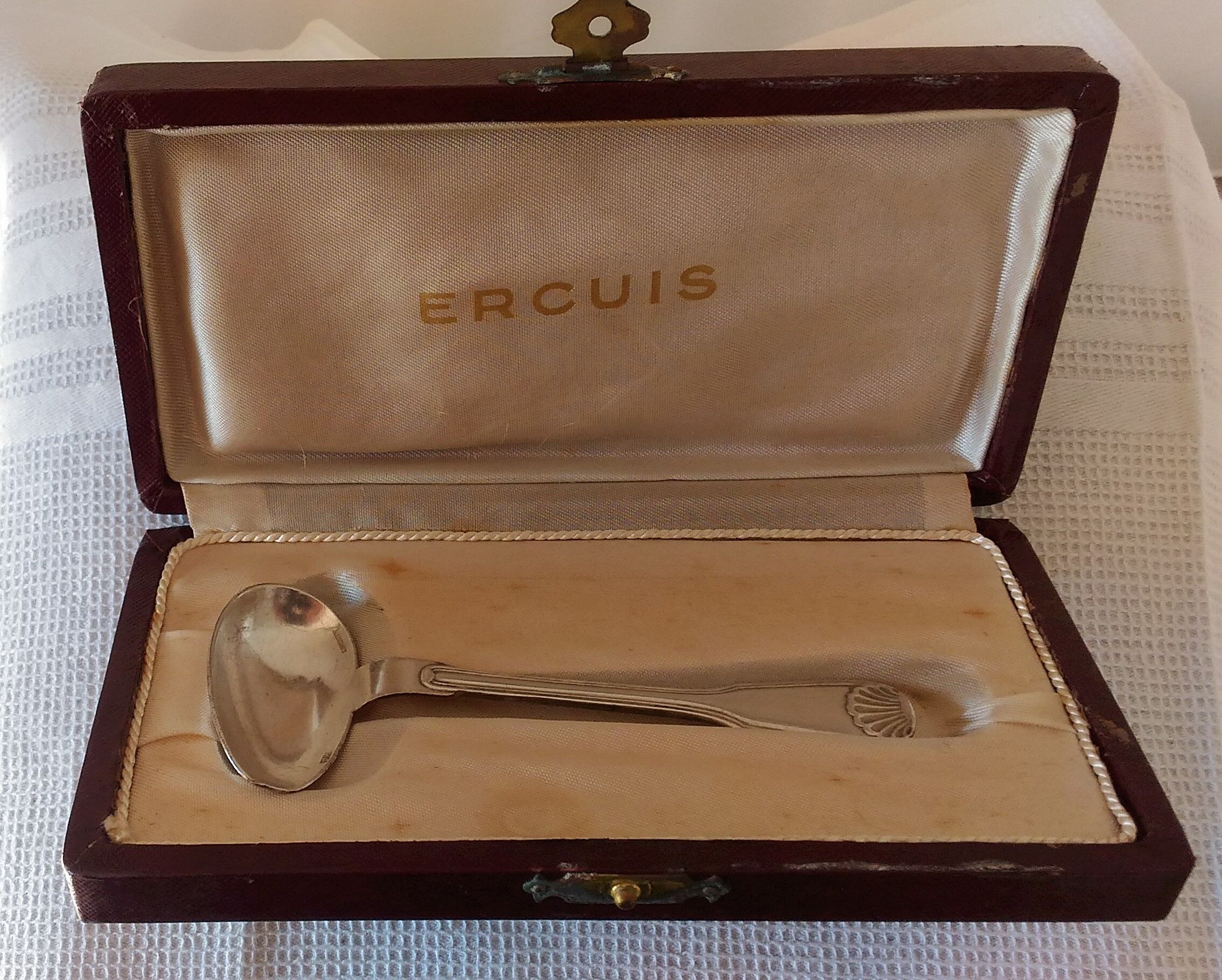 Silver metal Ercuis baby spoon