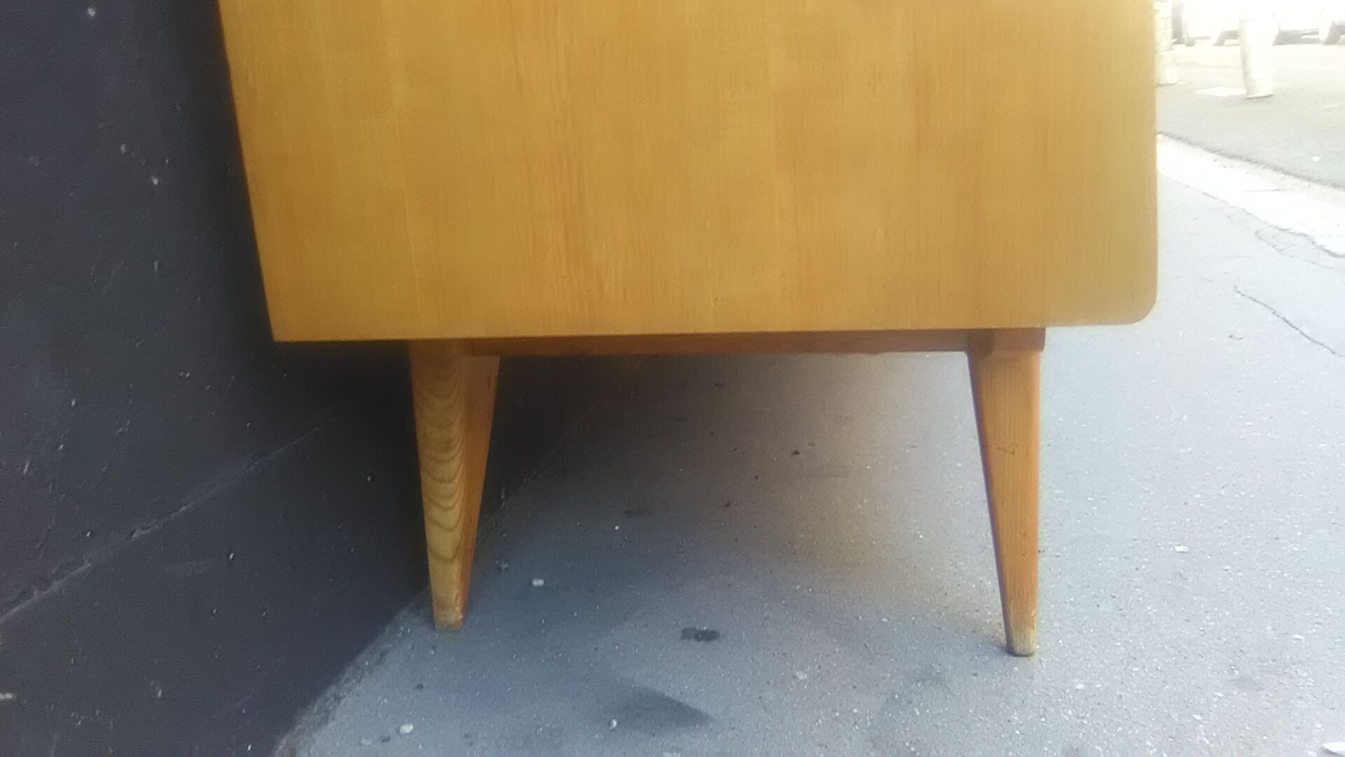 Vintage sideboard 1950 oak foot compass