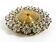 Mid Century Modern ceiling lamp made of glass stones and brass frame