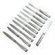Set of 11 French Art Deco silver plated knives