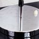 Pair of Italian chrome metal and white acrylic lamps