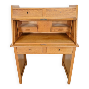 Art Deco Arts & Crafts Secretary in Natural Oak, 1930s