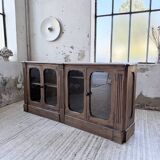 Enfilade display cabinet, solid oak, 1920.