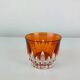 Orange overlay crystal glass in Piccadilly style by Baccarat.