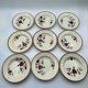 9 soup plates Badonviller model "Les Roses" from the 1950s