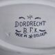 Old oval dish in Boch Frères Keramis earthenware.